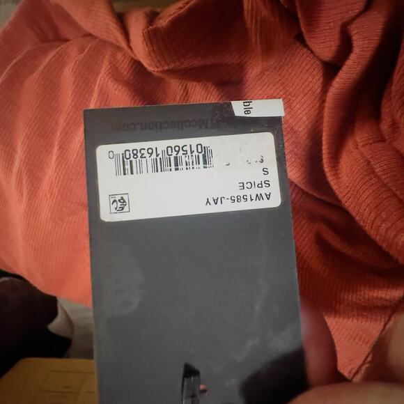 ATM Anthony Thomas Melillo Spice Red Ribbed Sleeveless Tee Top Size Small NWT - Picture 4 of 9